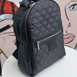 Replica Chanel Coco Cocoon Front Zipper Pocket Archy Top Diamond-type Lattice Style Black Nylon Women's Backpack A92559