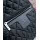 Replica Chanel Coco Cocoon Front Zipper Pocket Archy Top Diamond-type Lattice Style Black Nylon Women's Backpack A92559