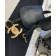 Spring Popular Black Quilted Leather CC Logo Signature Link Chain Trimming - Fake Chanel Top Handle Vanity Bag