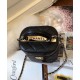 Cheapest Yellow Gold Plated Interlocking C Logo Zipper Closure Black Quilted Leather Vanity Case - Fake Chanel Buckle Bag