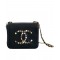 Fake Chanel Diversiform Metal CC Logo Floral Heart Black Cowhide Leather Flap Shoulder Bag For Ladies