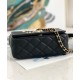 Fake Chanel Diversiform Metal CC Logo Floral Heart Black Cowhide Leather Flap Shoulder Bag For Ladies