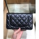 Best Black Uilted Leather Diamond Pattern Turn Lock Design Medium Wallet - Fake Chanel Golden Chain Shoulder Strap Women's Crossbody Bag