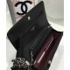 Hot Selling Black Quilted Leather Silver CC Logo Snap Button WOC Chian Wallet - Fake Chanel Classic Women's Flap Handbag AP0250 Y01480 C3906