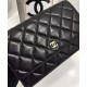 Hot Selling Black Quilted Leather Silver CC Logo Snap Button WOC Chian Wallet - Fake Chanel Classic Women's Flap Handbag AP0250 Y01480 C3906