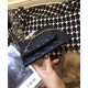 Hot Selling Chain Strap Decoration Interlocking C Detail Black Quilted Leather - Fake Chanel Zipper Clutch Bag 28CM