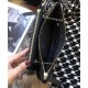 Hot Selling Chain Strap Decoration Interlocking C Detail Black Quilted Leather - Fake Chanel Zipper Clutch Bag 28CM