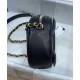 Vintage Black Rhombus Check Three-dimensional CC Decoration Brass Chain Shoulder Strap Oval Style - Imitation Chanel Female Camera Case