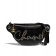 High Quality Chanel Chain Style Brand Letter Decoration Black Leather Marsupio Women's Zipper Closure Crossbody Bag UK