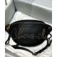 High Quality Chanel Chain Style Brand Letter Decoration Black Leather Marsupio Women's Zipper Closure Crossbody Bag UK