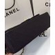 Best Chanel Double Chain Shoulder Strap Golden Interlocking C Rotatable Buckle Black Quilted Caviar Leather Jumbo Flap Bag