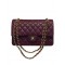 Top Sale Classic Jumbo Burgundy Quilted Leather Golden Chain Strap - Imitated Women's Chanel Medium Flap Bag