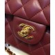 Top Sale Classic Jumbo Burgundy Quilted Leather Golden Chain Strap - Imitated Women's Chanel Medium Flap Bag