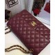 Top Sale Classic Jumbo Burgundy Quilted Leather Golden Chain Strap - Imitated Women's Chanel Medium Flap Bag