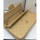 Chanel Celebrity Style Beige Quilted Leather Double Chain Strap Turn Lock - Women's Medium Chane Classic Jumbo Flap Bag