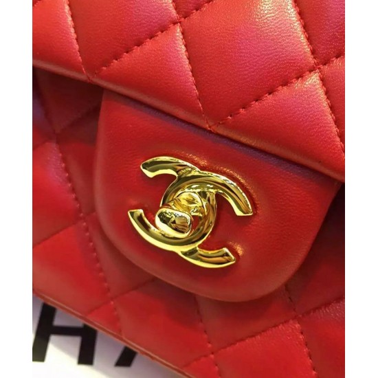 Latest Styles CC Turn Lock Diamond Pattern Golden Classic Jumbo Flap Bag - Replica Chanel Red Quilted Leather Chain Bag