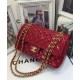 Best Quality Red Quilted Patent Leather Yellow Gold Plated Chain Classic Jumbo - Replica Chanel Women's Flap Bag Online