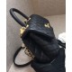 Hot Selling Diamond Chevron Quilting Pattern Black Caviar Leather Small Flap Bag - Faux Chanel COCO Top Handle Bag For Ladies