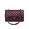 Replica Chanel Medium Jumbo Silver Chain Shoulder Strap Women's Classic Dark Red Quilted Lambskin Leather Flap Bag For Sale