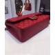 Fake Chanel Red Quilted Lambskin Leather CC Turn Lock Ladies Classic Jumbo Double Flap Chain Strap Handbag 25CM