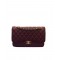 Best Quality Dark Red Quilted Lambskin Leather Yellow Gold Plated Hardware - Faux Chanel Classic Jumbo Flap Bag 30CM