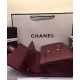 Best Quality Dark Red Quilted Lambskin Leather Yellow Gold Plated Hardware - Faux Chanel Classic Jumbo Flap Bag 30CM