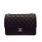 Top Sale Silver Hardware CC Logo Rotatable Buckle Classic Diamond Pattern Medium Jumbo - Imitated Chanel Black Chain Bag