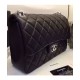 Top Sale Silver Hardware CC Logo Rotatable Buckle Classic Diamond Pattern Medium Jumbo - Imitated Chanel Black Chain Bag