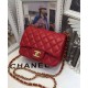 2022 Chic Golden Chain Strap & CC Logo Turn Lock Classic Red Quilted Leather - Women's Clone Chanel Mini Classic Boy Flap Bag