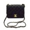 Vogue Mini Classic Boy Yellow Gold CC Turn Lock Chain Shoulder Strap - Replica Chanel Black Lambskin Women's Flap Bag