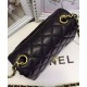 Vogue Mini Classic Boy Yellow Gold CC Turn Lock Chain Shoulder Strap - Replica Chanel Black Lambskin Women's Flap Bag