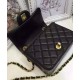 Vogue Mini Classic Boy Yellow Gold CC Turn Lock Chain Shoulder Strap - Replica Chanel Black Lambskin Women's Flap Bag