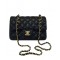 Precious Quilted Diamond Shaped Pattern Black Lambskin Leather Vintage Mini Flap Bag - Replica Chanel Yellow Gold Plated Hardware Chain Bag