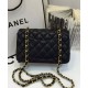 Precious Quilted Diamond Shaped Pattern Black Lambskin Leather Vintage Mini Flap Bag - Replica Chanel Yellow Gold Plated Hardware Chain Bag