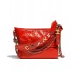 Fake Chanel Gabrielle Red Quilted Leather Silver & Golden Brand Letter Detail Strap Female Hobo Bag Small Chain Bag