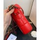 Fake Chanel Gabrielle Red Quilted Leather Silver & Golden Brand Letter Detail Strap Female Hobo Bag Small Chain Bag