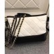 Replica Chanel Gabrielle Two-tone Chain Shoulder Strap Diamond Lattice Women's White & Black Lambskin Leather Hobo Bag UK