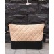 Replica Chanel Gabrielle Pink Quilted & Black Smooth Leather Two-tone Chain Shoulder Strap Women's Medium Hobo Bag Online