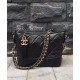 High Quality Gabrielle Small Black Quilted Leather Women's Hobo Bag - Fake Chanel Gabrielle Two-tone Chain Bag Online