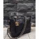 High Quality Gabrielle Small Black Quilted Leather Women's Hobo Bag - Fake Chanel Gabrielle Two-tone Chain Bag Online