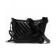 High End Black Diagonal Matelasse Quilted Leather Black Metal - Imitation Chanel Gabrielle Small Hobo Bag For Ladies