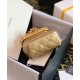 Luxury Golden Quilted Leather Interlocking C Kiss Lock Meatal Frame Flap - Women's Small Chanel Chain Strap Vertical Bag