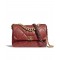 Fashion Brass Chain Top Handle Classic CC Turn Lock Women's Dark Red Quilted -Chanel 19 New Chain Bag Online