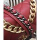 Fashion Brass Chain Top Handle Classic CC Turn Lock Women's Dark Red Quilted -Chanel 19 New Chain Bag Online