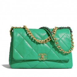 Best Price Brass Top Handle Interlocking C Turn-lock Medium Chain Bag - Replica Chanel 19 Large Lady Green Quilted Leather Flap Bag