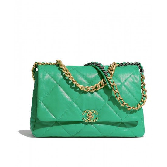 Best Price Brass Top Handle Interlocking C Turn-lock Medium Chain Bag - Replica Chanel 19 Large Lady Green Quilted Leather Flap Bag