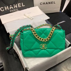 Best Price Brass Top Handle Interlocking C Turn-lock Medium Chain Bag - Replica Chanel 19 Large Lady Green Quilted Leather Flap Bag