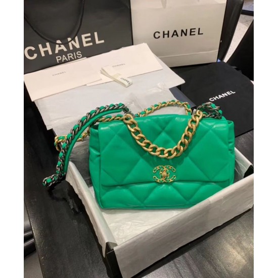 Best Price Brass Top Handle Interlocking C Turn-lock Medium Chain Bag - Replica Chanel 19 Large Lady Green Quilted Leather Flap Bag