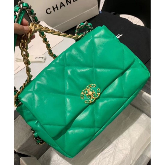 Best Price Brass Top Handle Interlocking C Turn-lock Medium Chain Bag - Replica Chanel 19 Large Lady Green Quilted Leather Flap Bag