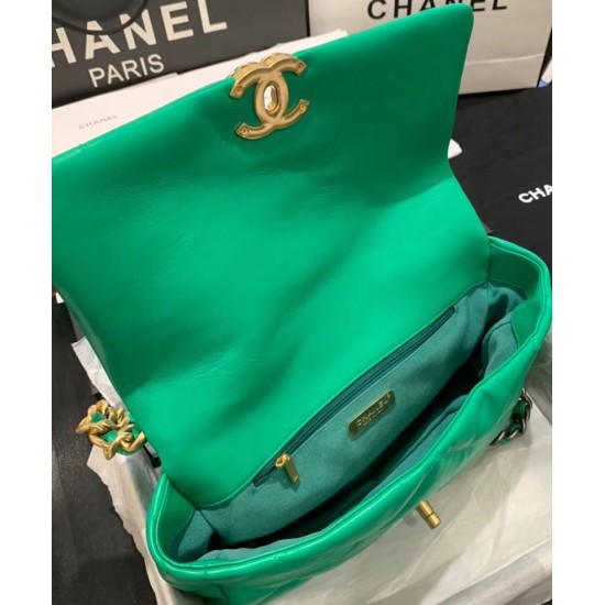 Best Price Brass Top Handle Interlocking C Turn-lock Medium Chain Bag - Replica Chanel 19 Large Lady Green Quilted Leather Flap Bag